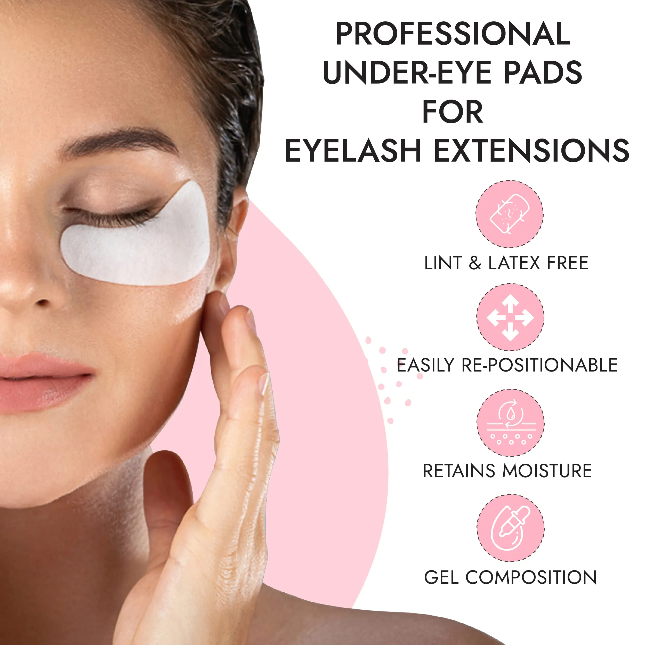 3D Beauty Biogel Eye Pads For Eyelash Extension, Under Eye Pads Eyelash Extension Supplies - 15 Sheets (30 Pairs)