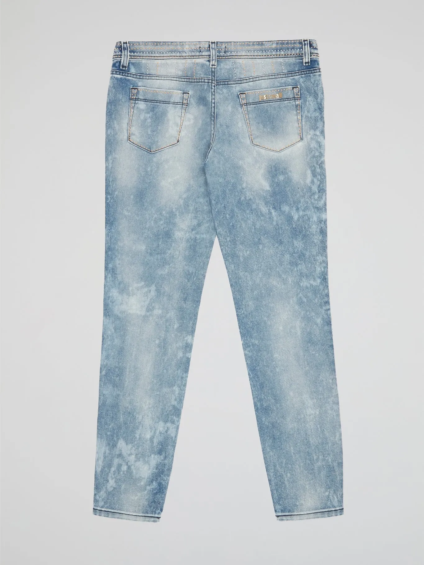 Acid Wash Studded Jeans
