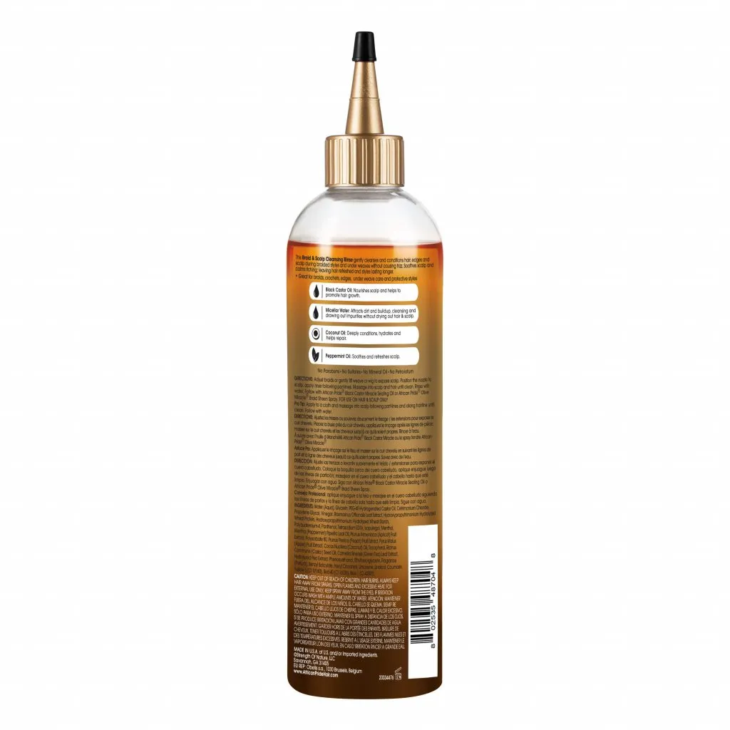 African Pride Black Castor Miracle Braid & Scalp Cleansing Rinse 12oz