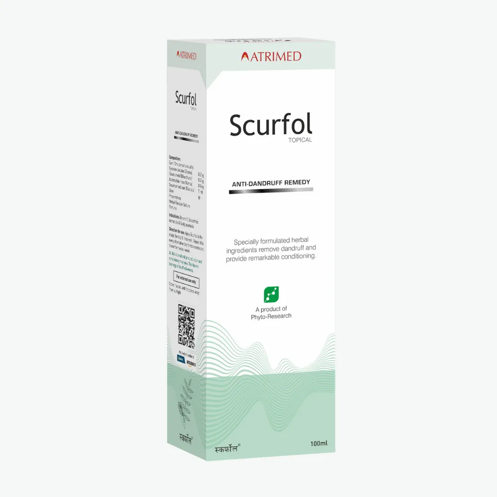 Atrimed Scurfol Anti-Dandruff Shampoo | Pack of 1 | 100ml