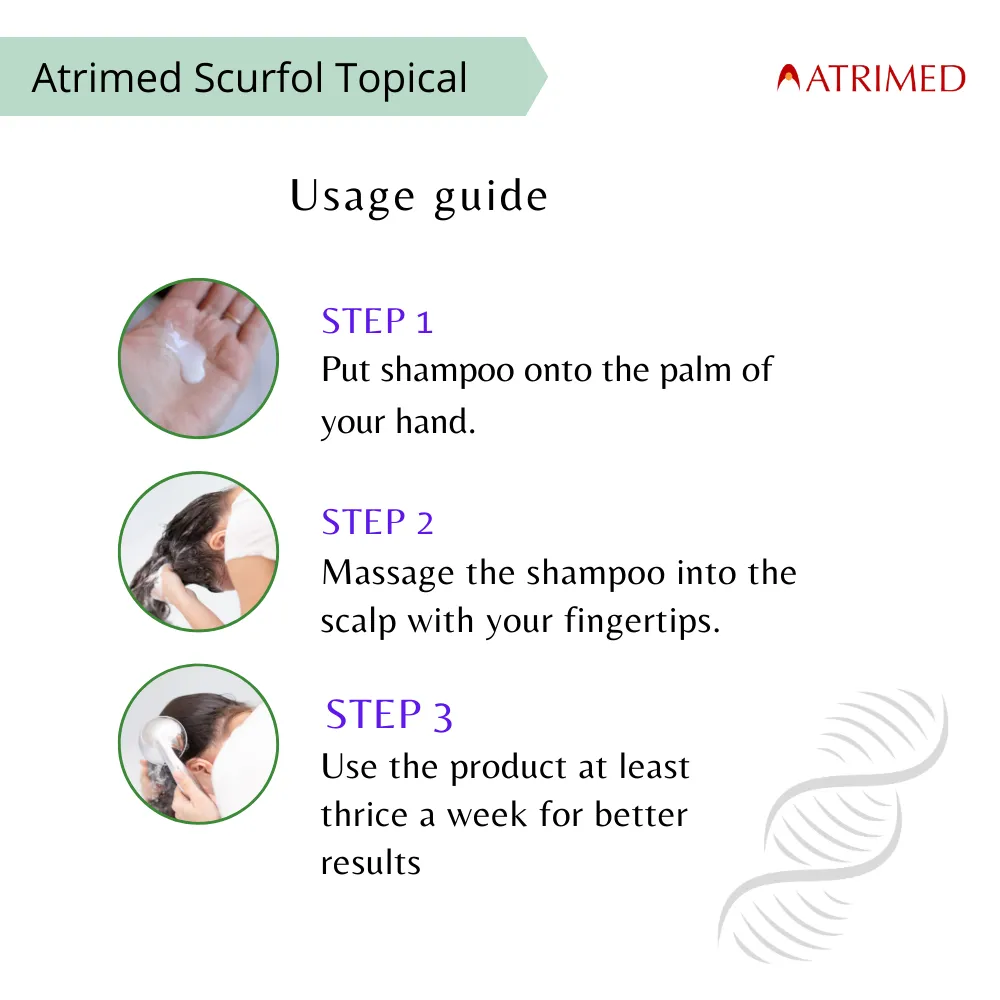 Atrimed Scurfol Anti-Dandruff Shampoo | Pack of 1 | 100ml