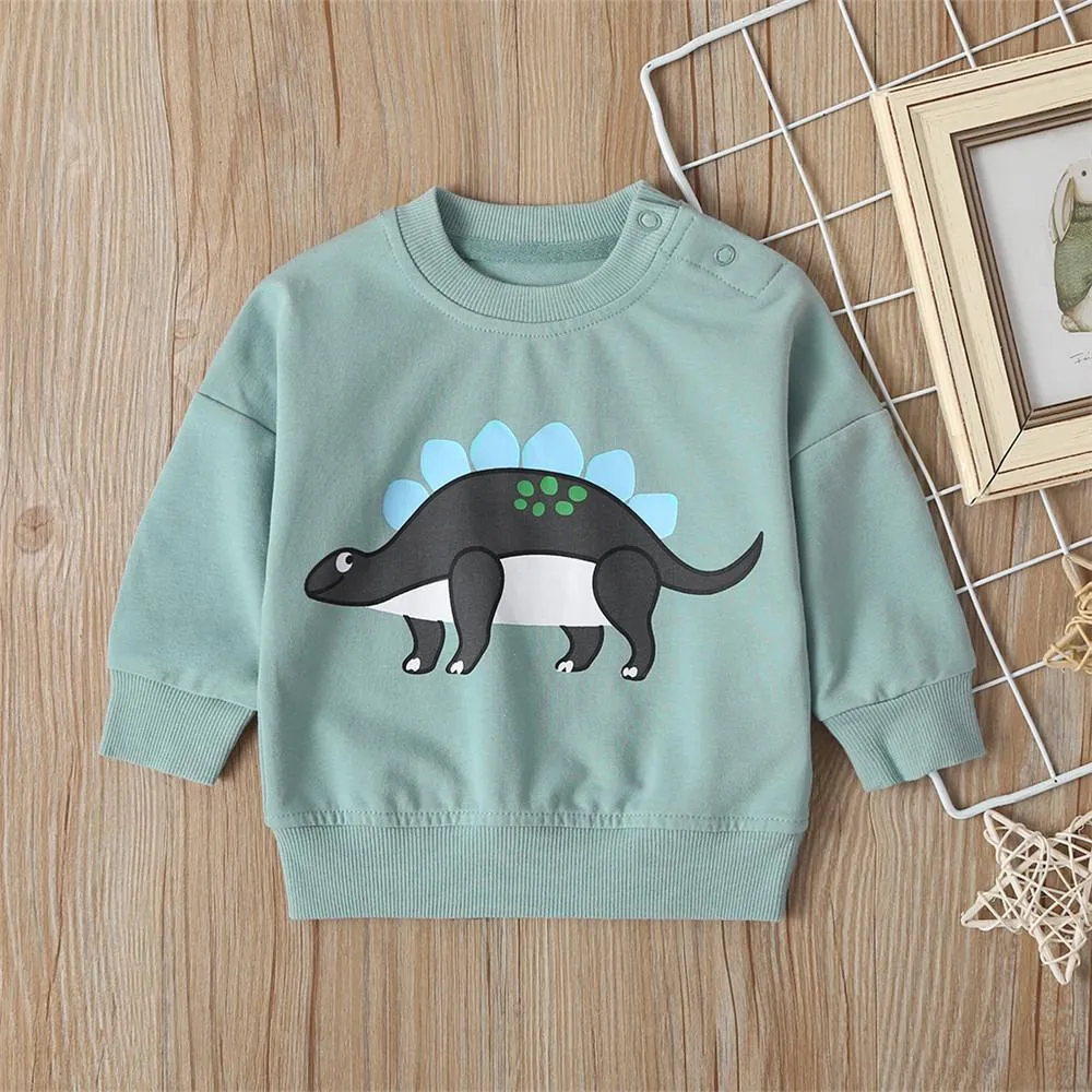 Baby Unisex Cartoon Printed Long Sleeve Top & Pants Wholesale Baby