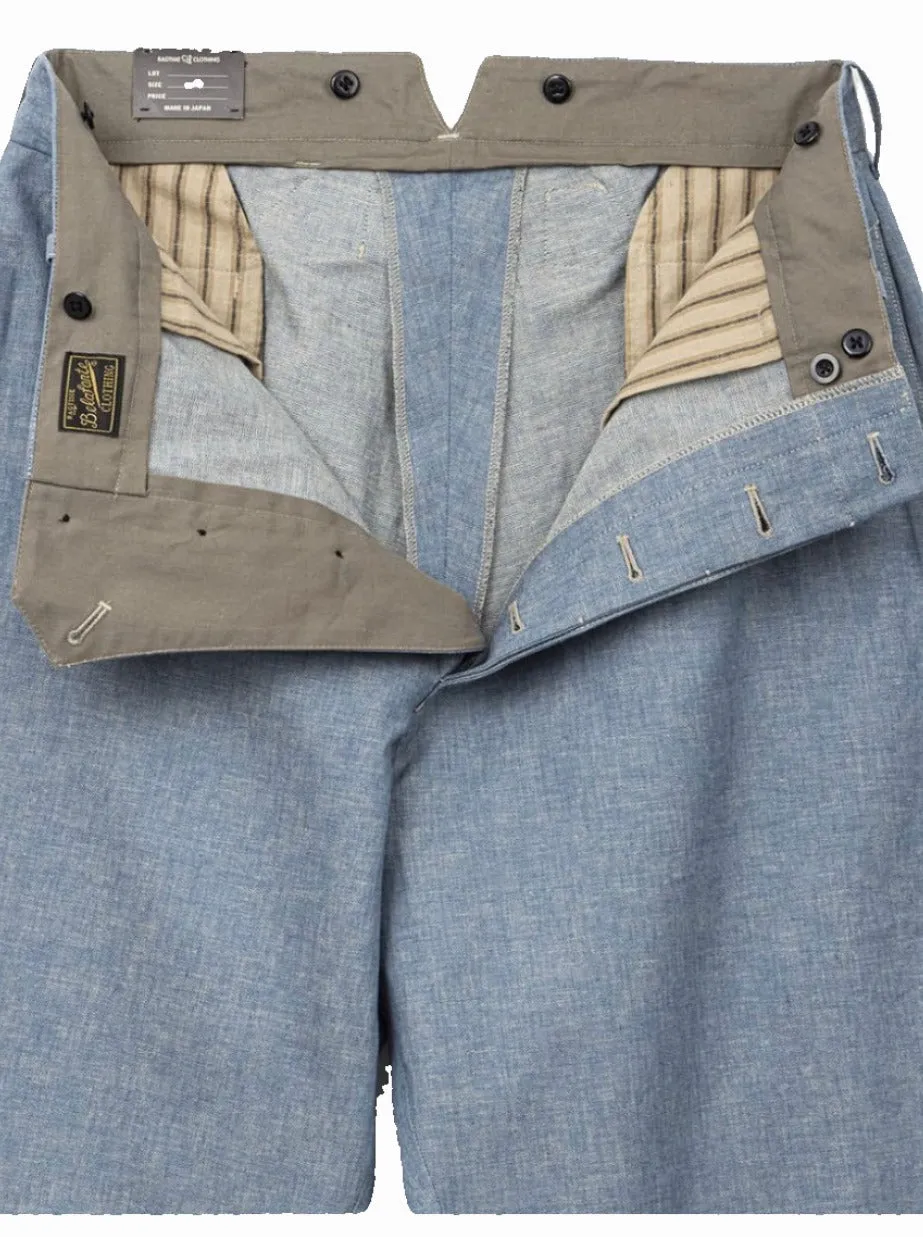 Belafonte Ragtime Clothing, Hiback Trouser, Blue Chambray