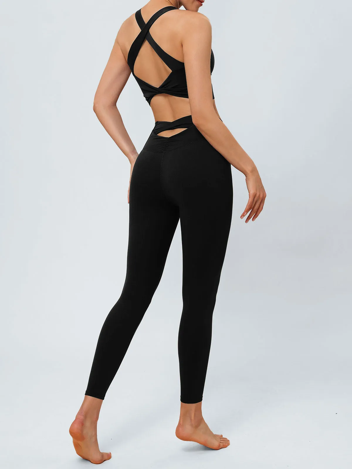 Black Cut Out Leggings 24”