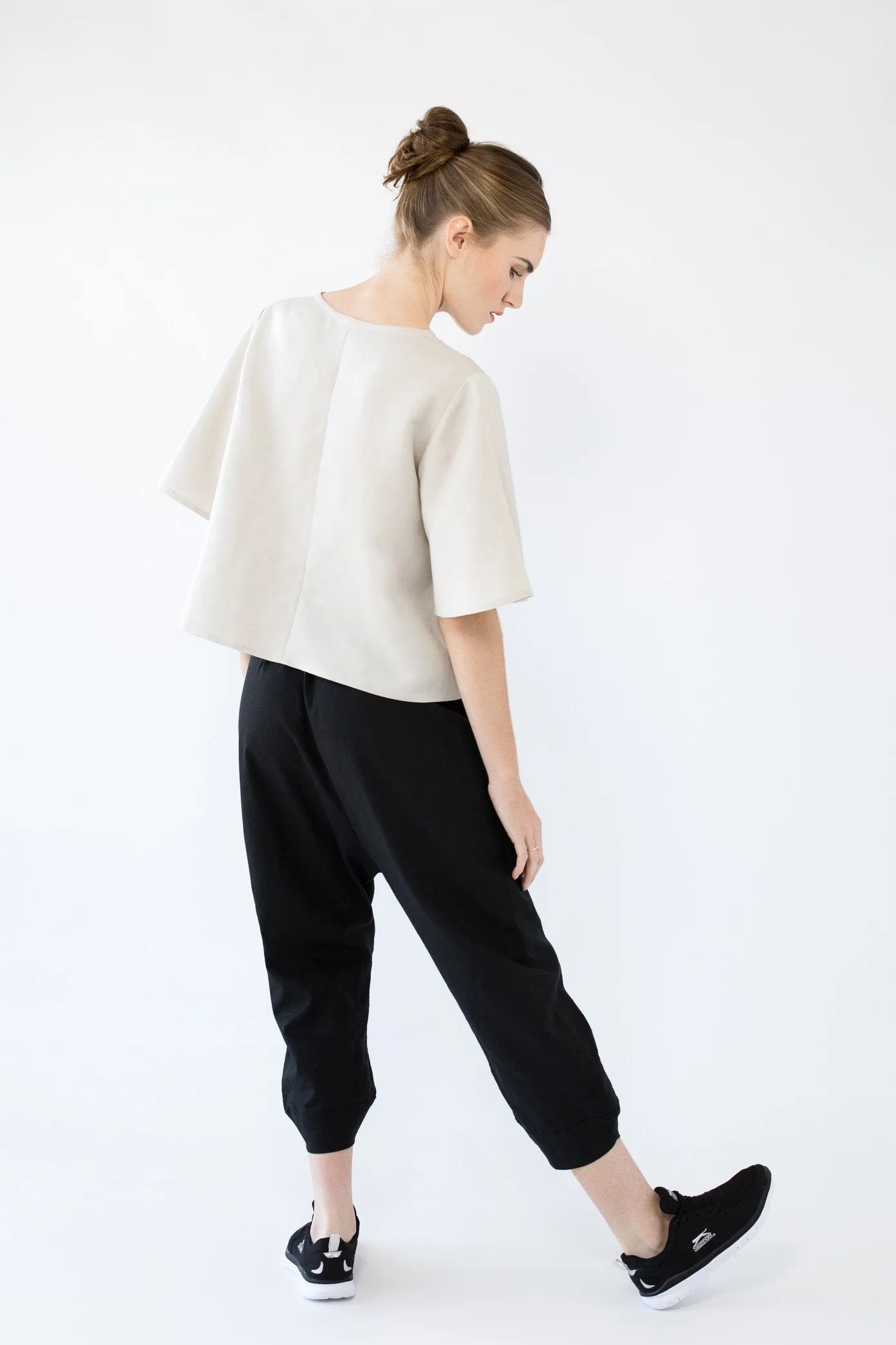 Black Peta Cocoon Pant- Australian-Made Contemporary Design