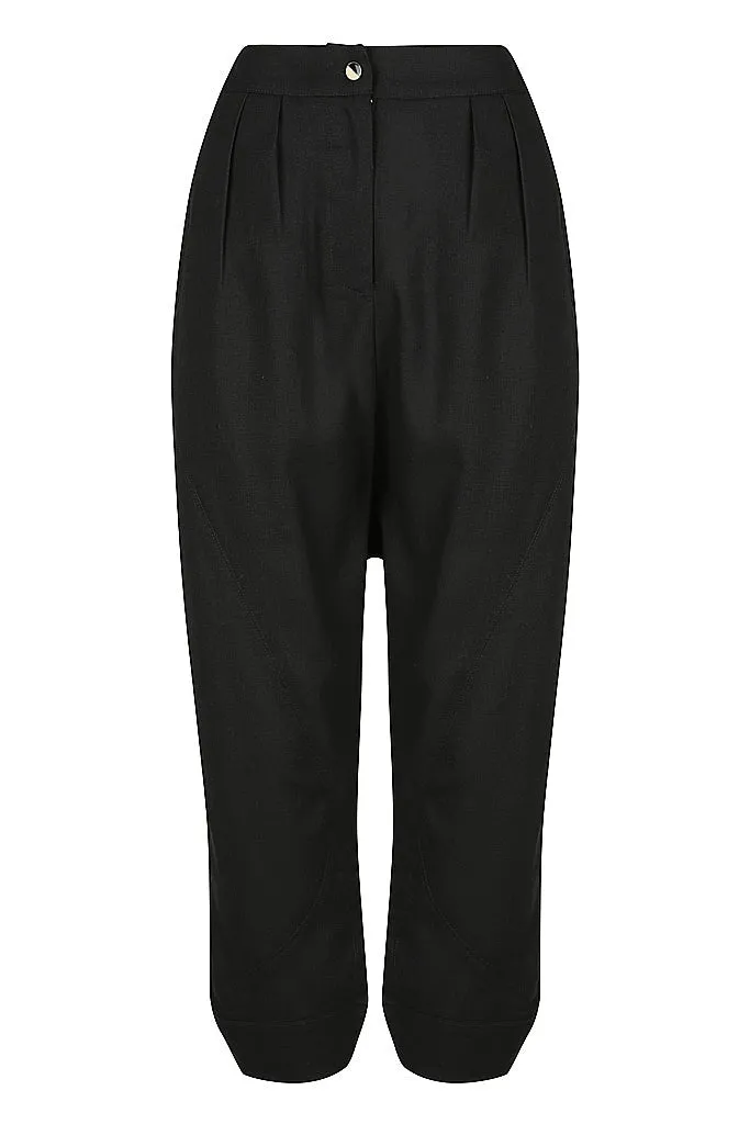 Black Peta Cocoon Pant- Australian-Made Contemporary Design