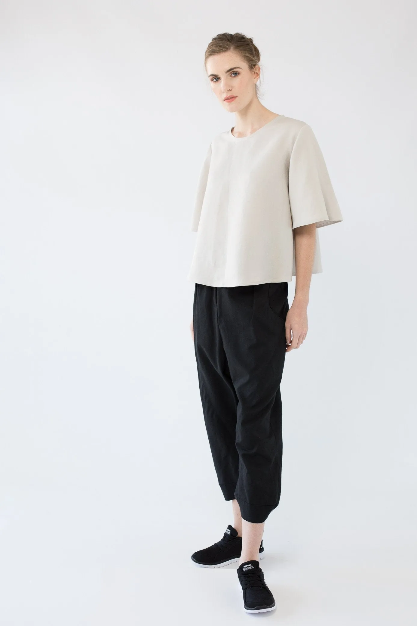 Black Peta Cocoon Pant- Australian-Made Contemporary Design