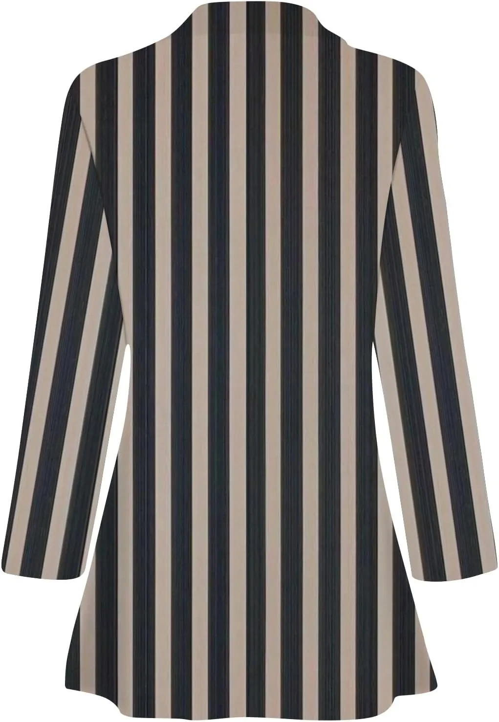 Blazers For Women Business Casual,2024 Fall Trendy Black And White Striped Blazer Lapel Open Front Cardigan Jacket