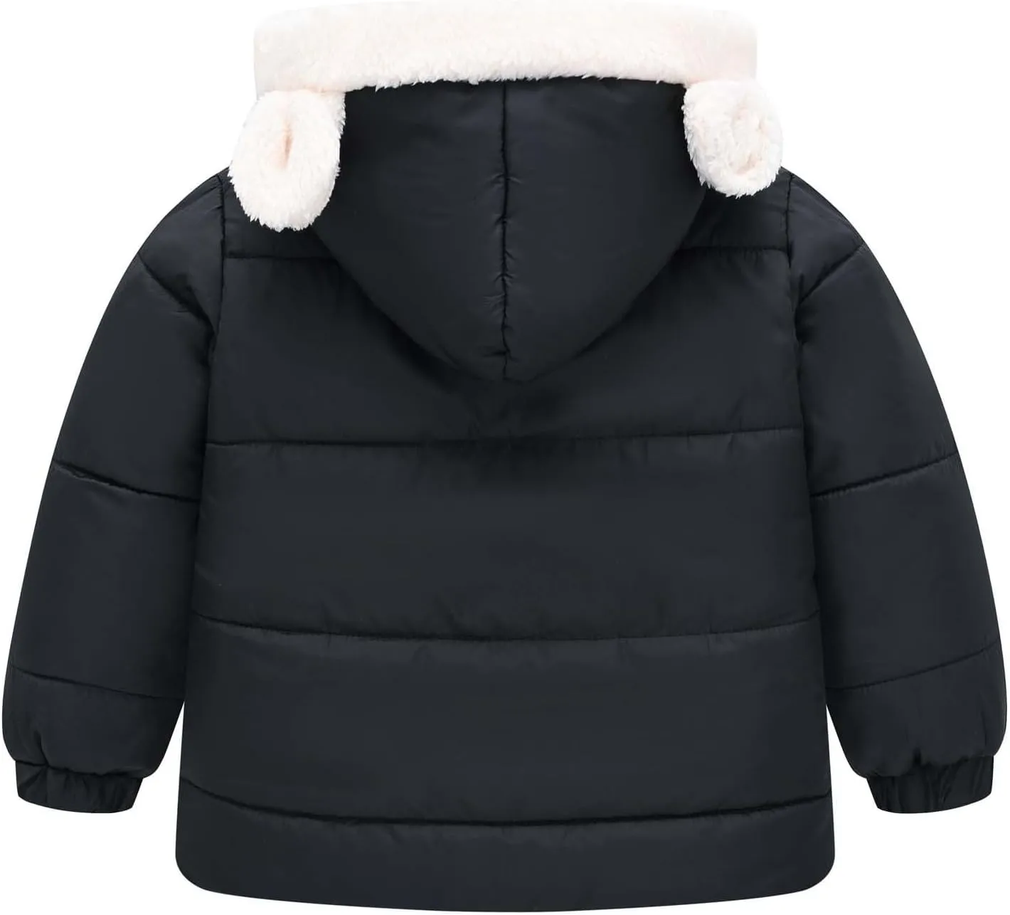 Boys And Girls Middle Children Solid Color Ears Cute Pocket Short Cotton Padded Children's Coat Falls Snowsuit