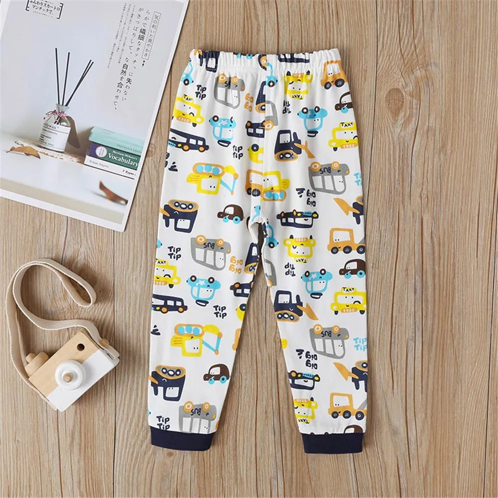 Boys Cartoon Cute Long Sleeve Top & Pants