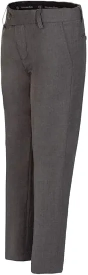 Boys Dress Pants Flat-Front Skinny fit Slacks - Poly Rayon Giovanni Uomo Charcoal 12