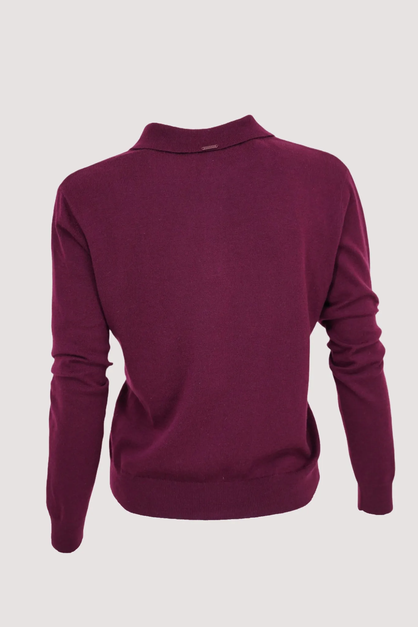 Burgundy Collared Pullover