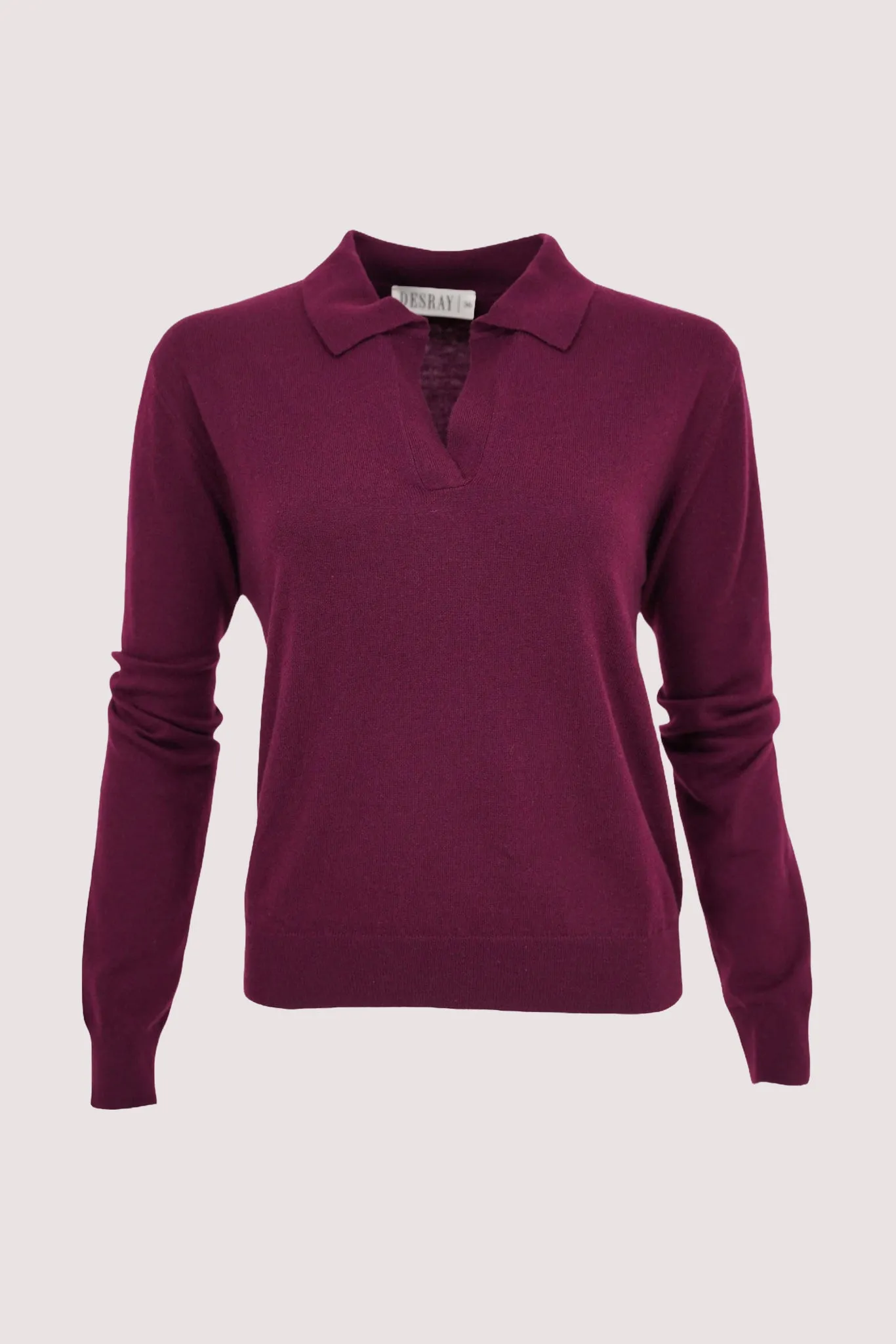 Burgundy Collared Pullover