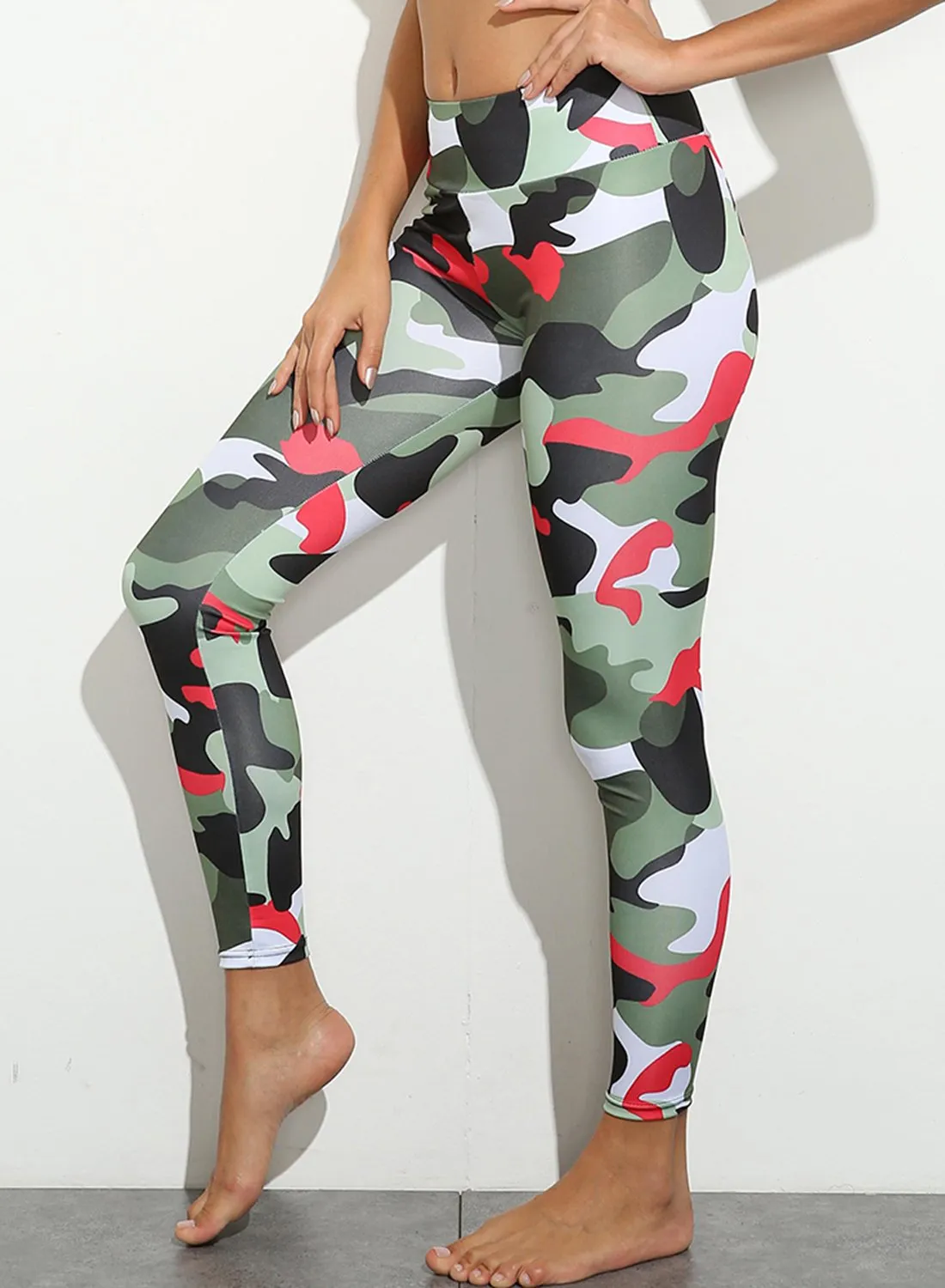 Camouflage Low-intensity Exercise Leggings