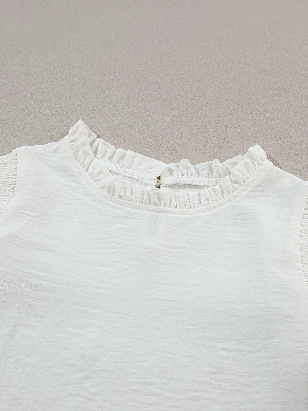 Captivating White Ruffle Top