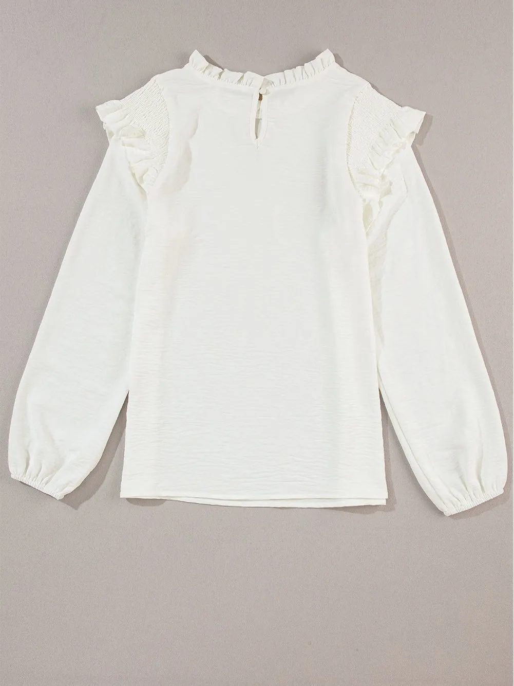 Captivating White Ruffle Top