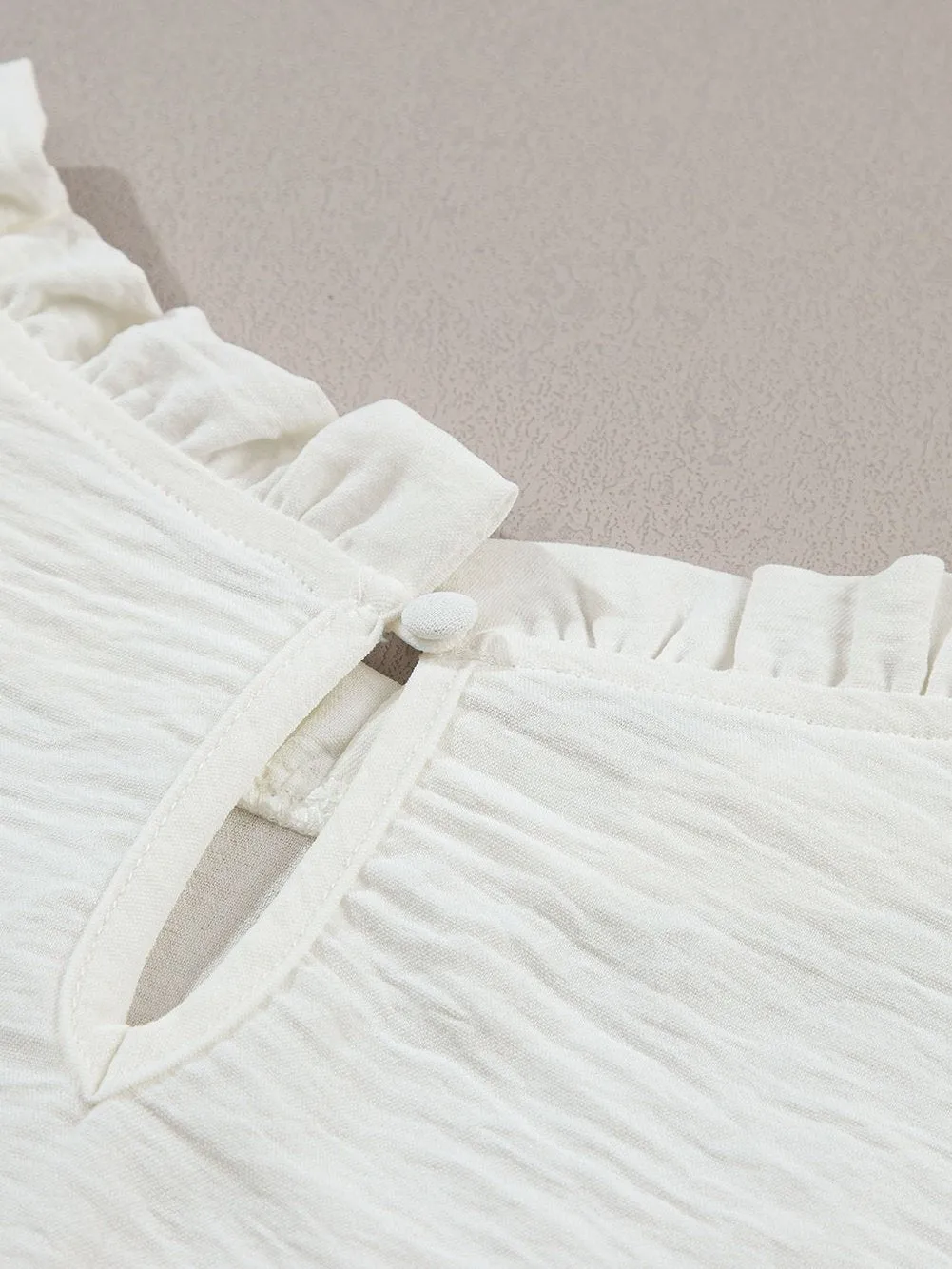 Captivating White Ruffle Top