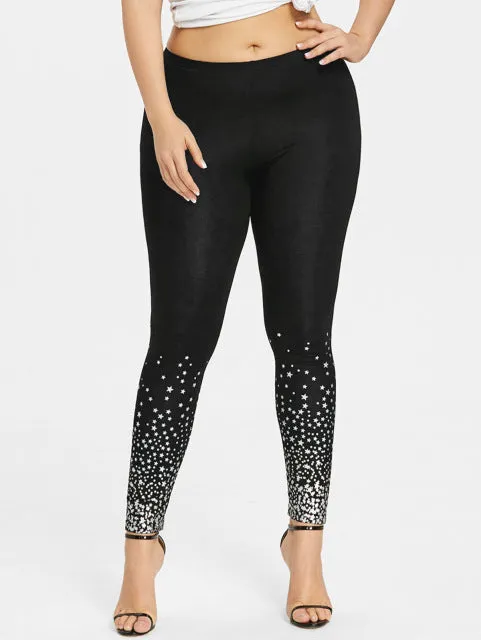 Casual Skinny Elastic Plus Size