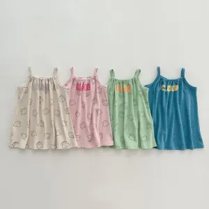 Cloud Bear Waffle Baby Sleeveless Camisole Dress