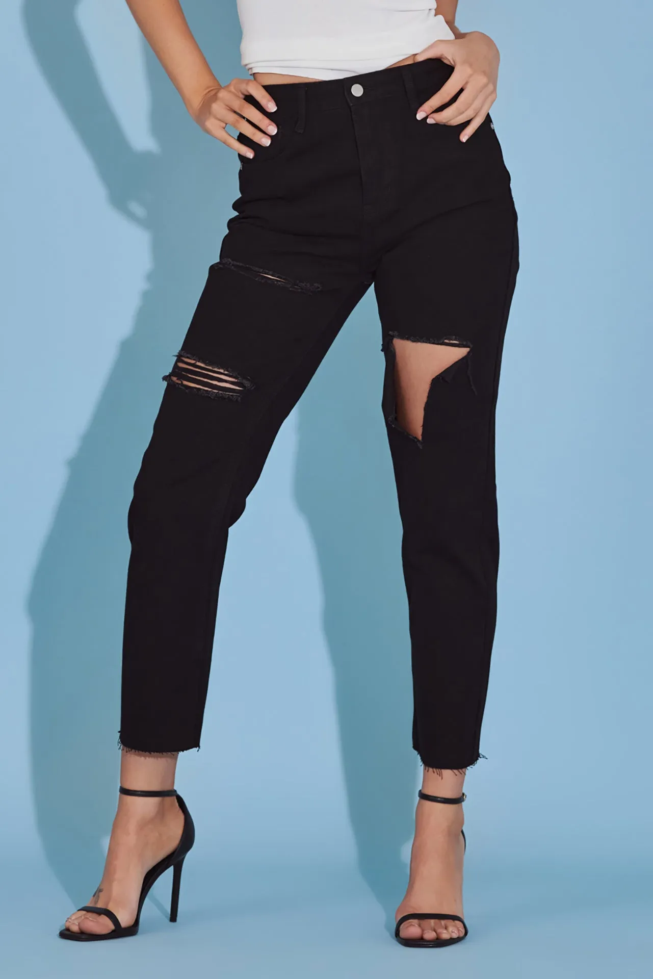 Destroyed Mom Jeans