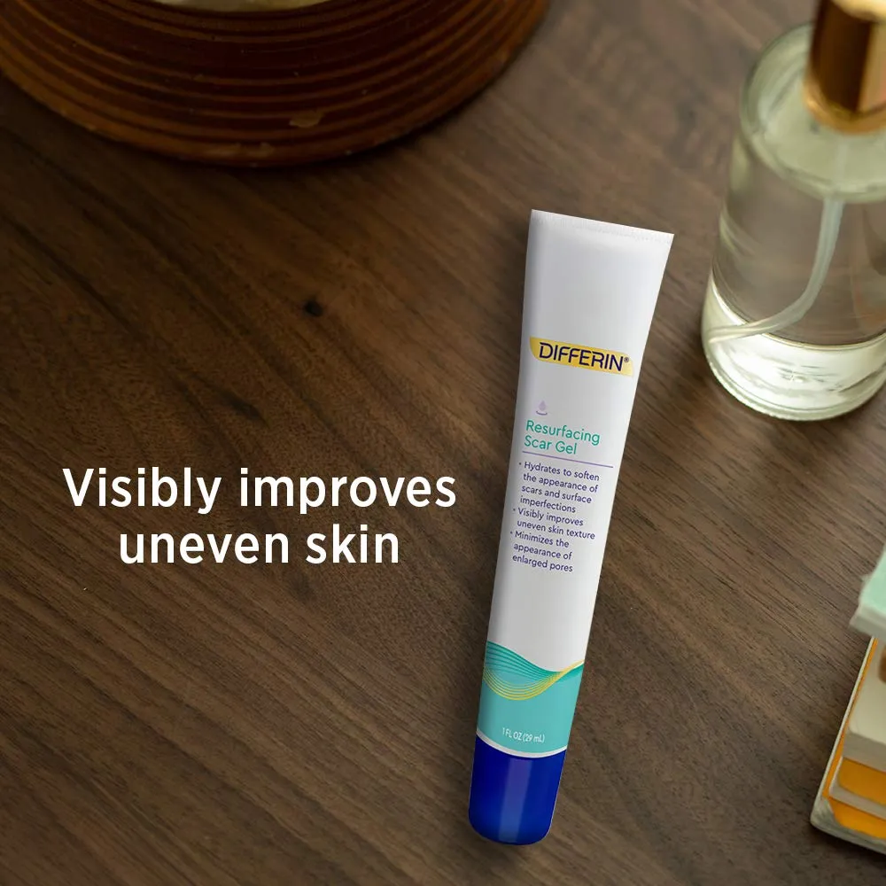 Differin Gel Acne Scar Spot Treatment for Face, Resurfacing Scar Gel, Gentle Skin Care for Acne Prone Sensitive Skin, 1 oz