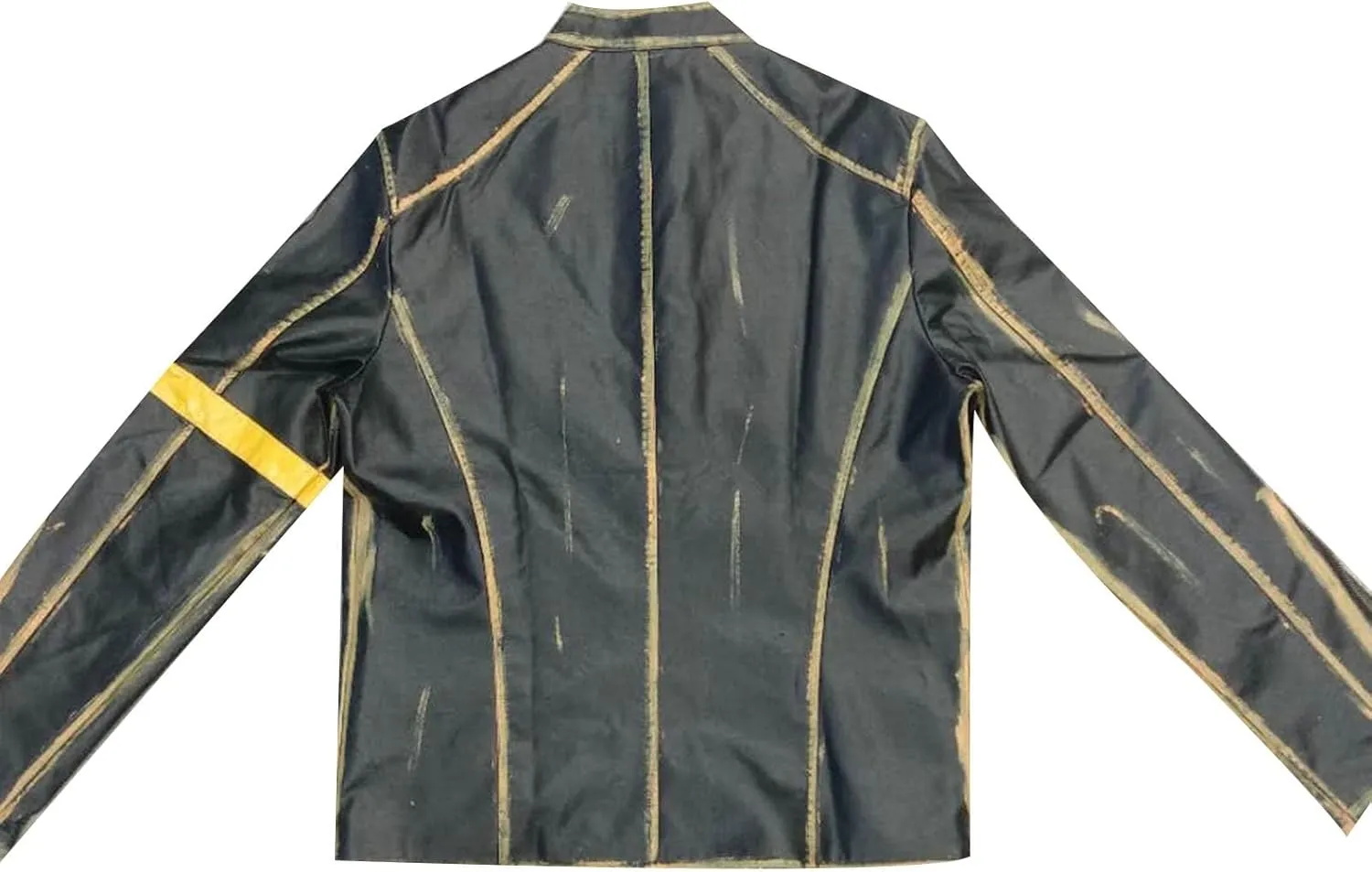 Distressed Motorcycle Jacket Men Faux Leather Slim Fit Zipper Winter Coat Vintage Lightweight Steampunk Biker Jacket