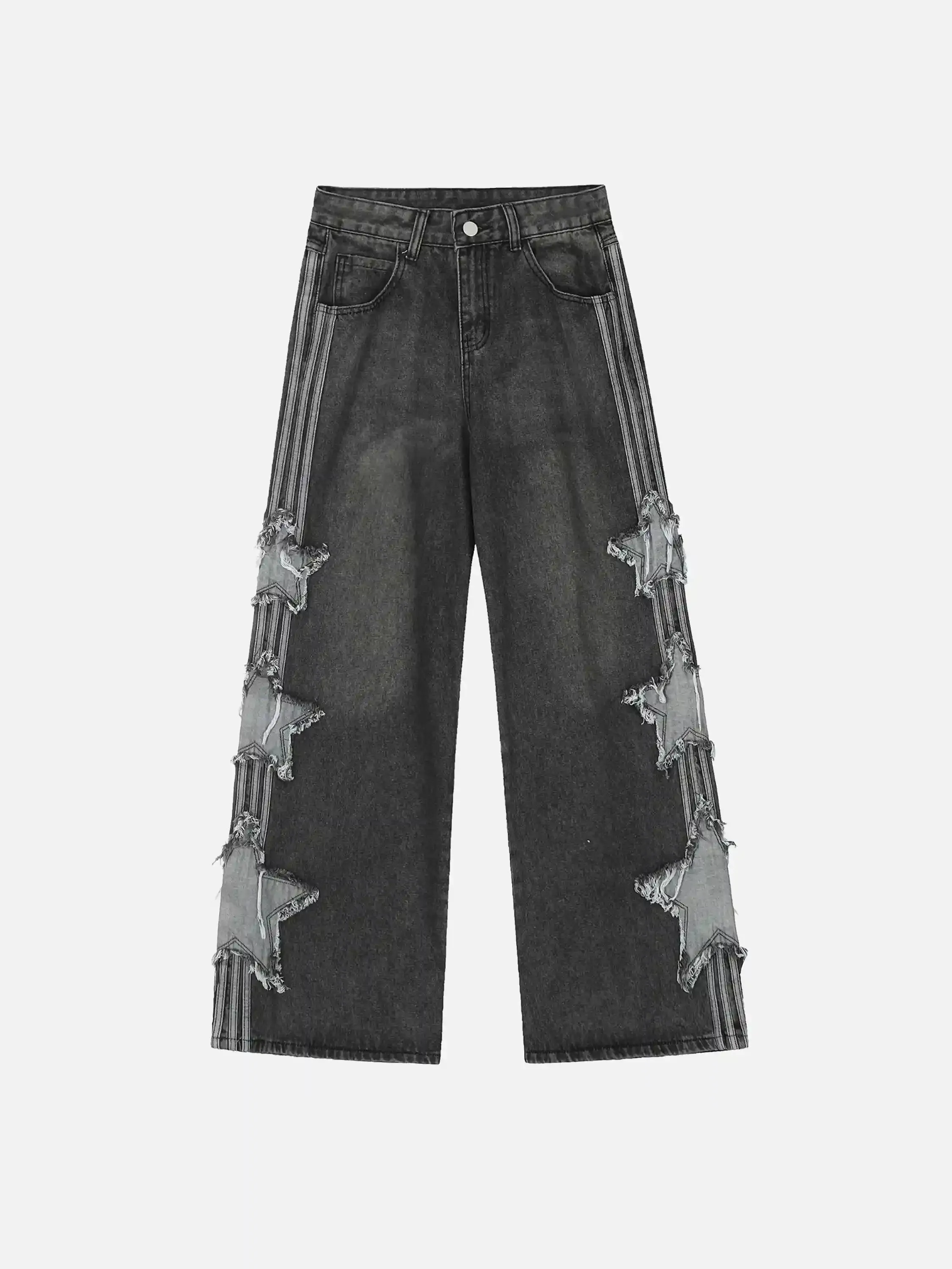 Distressed Star Patch Jeans