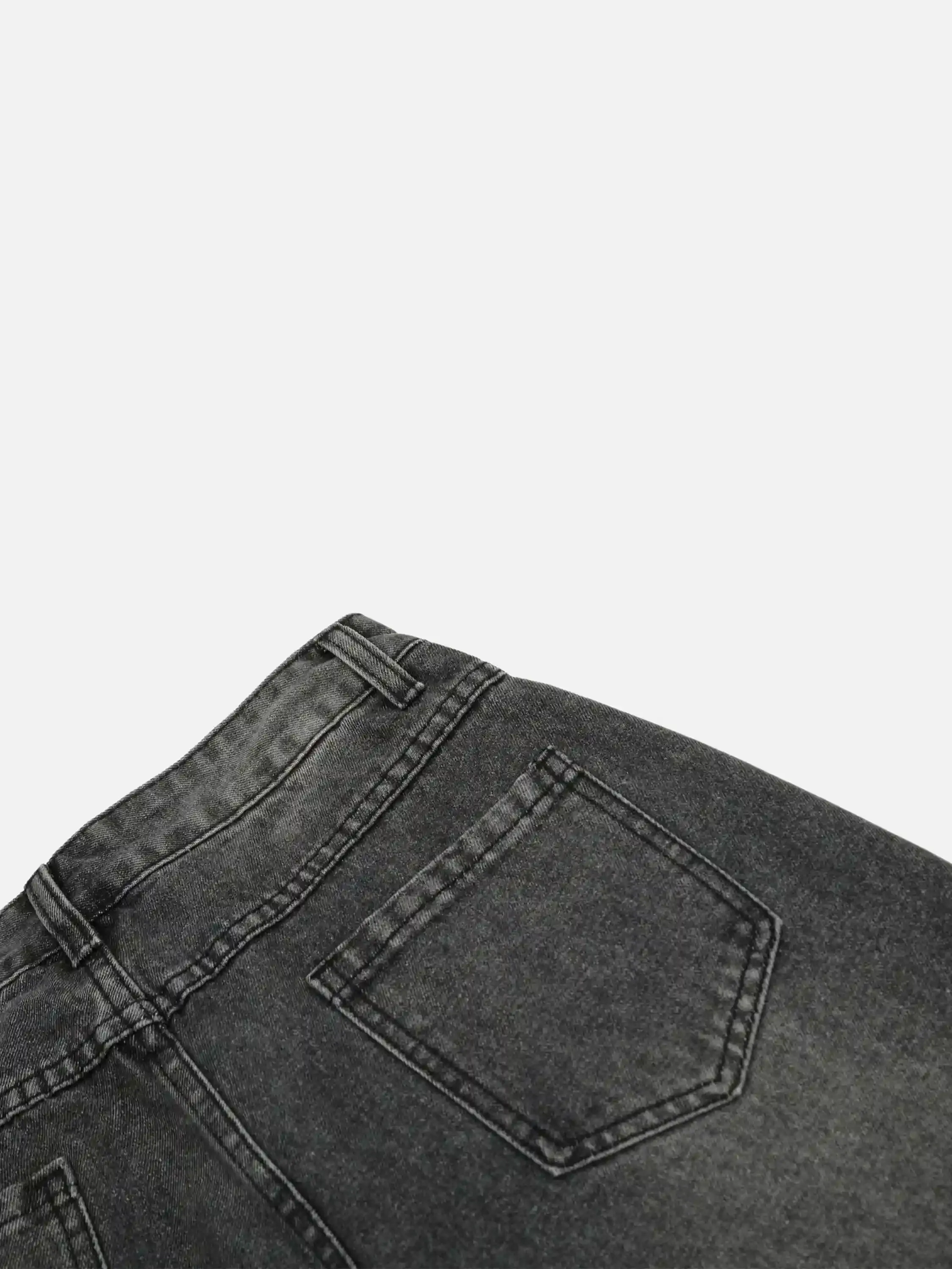 Distressed Star Patch Jeans