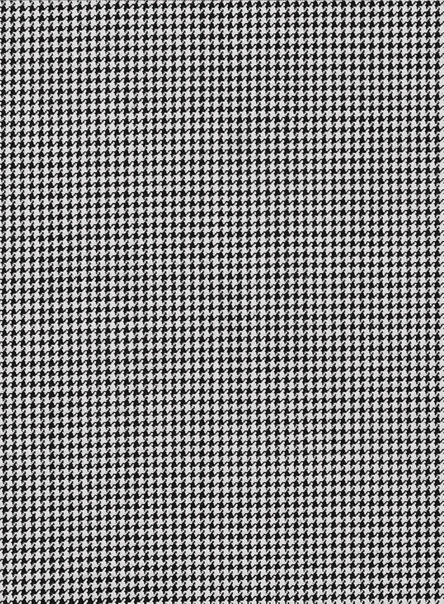 Dogtooth Wool Light Gray Pants