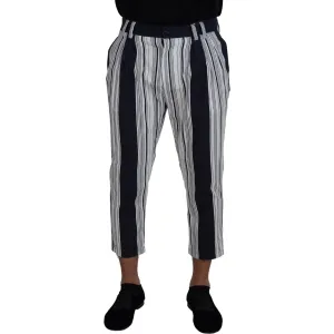 Dolce & Gabbana Elegant Striped Cotton Pants for Men