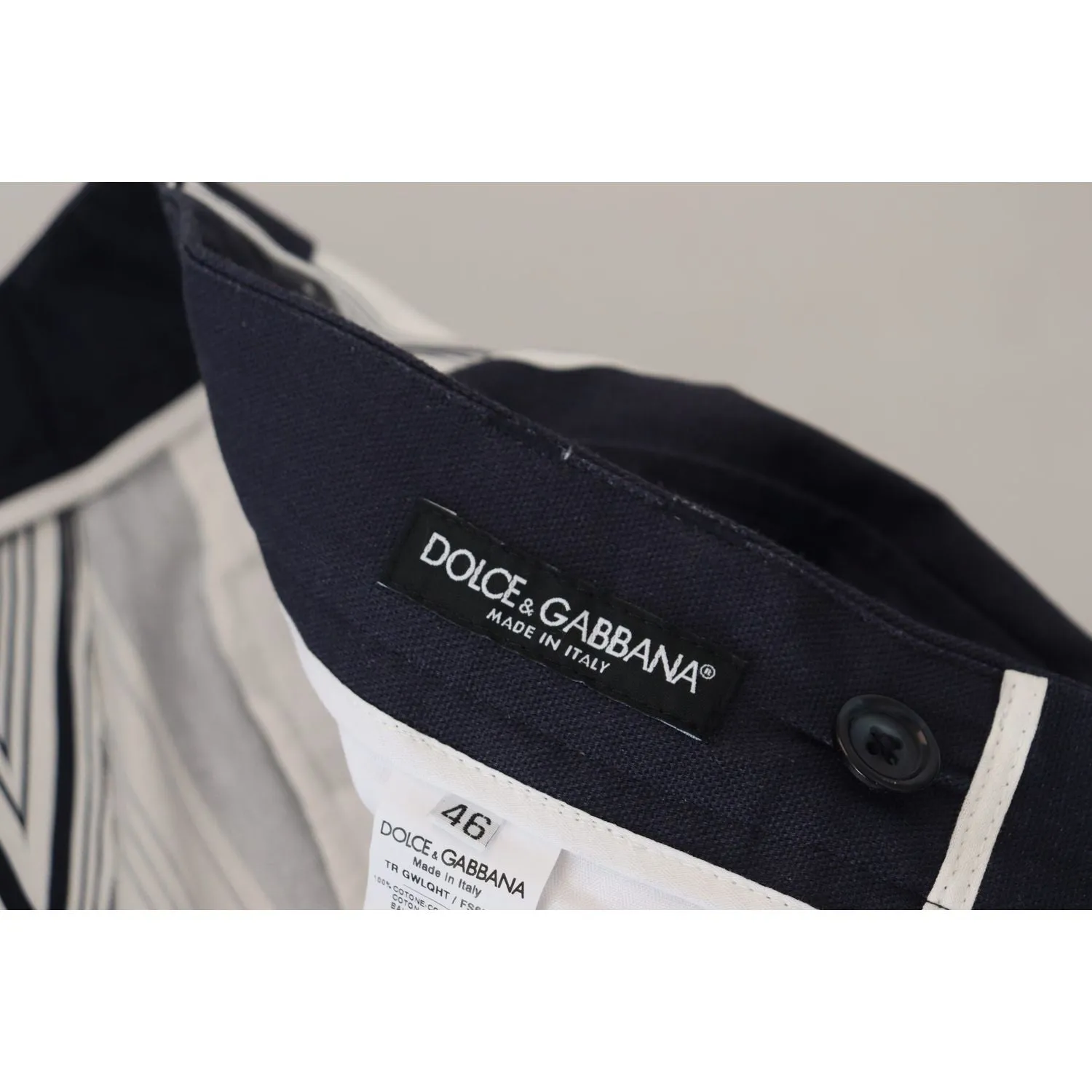 Dolce & Gabbana Elegant Striped Cotton Pants for Men