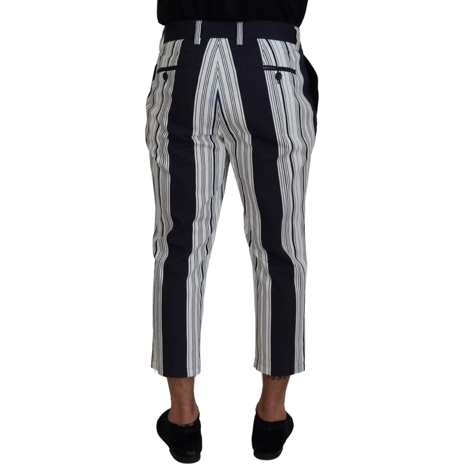 Dolce & Gabbana Elegant Striped Cotton Pants for Men