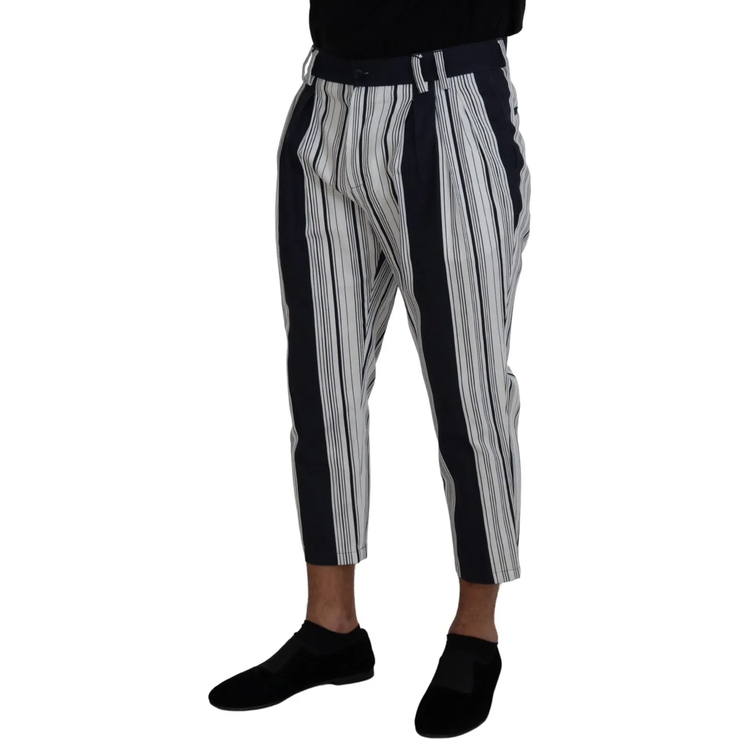 Dolce & Gabbana Elegant Striped Cotton Pants for Men