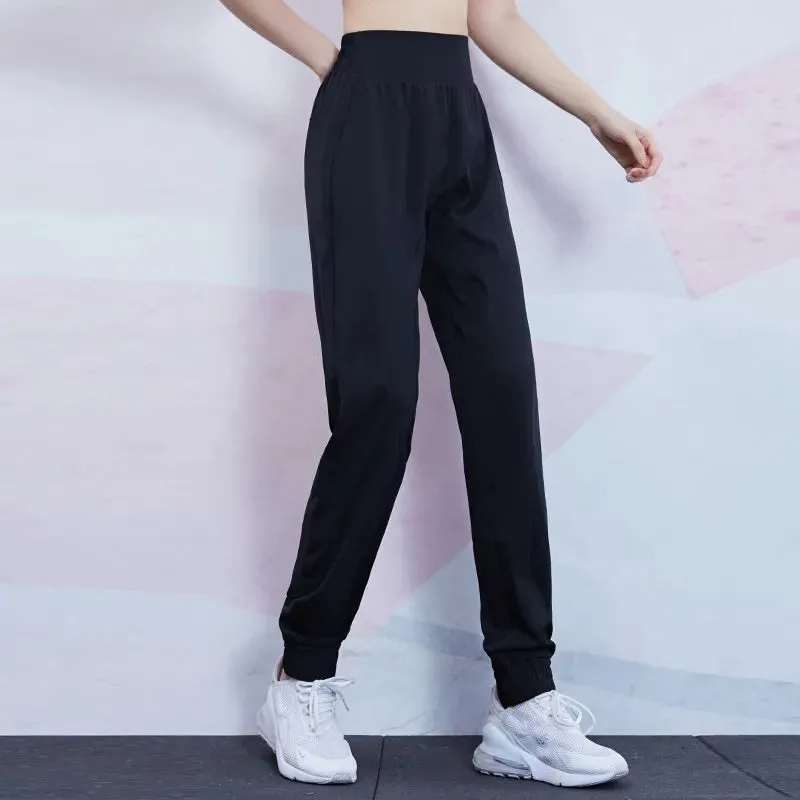 Elastic Waist Fitness Training Loose Solid Sweatpants