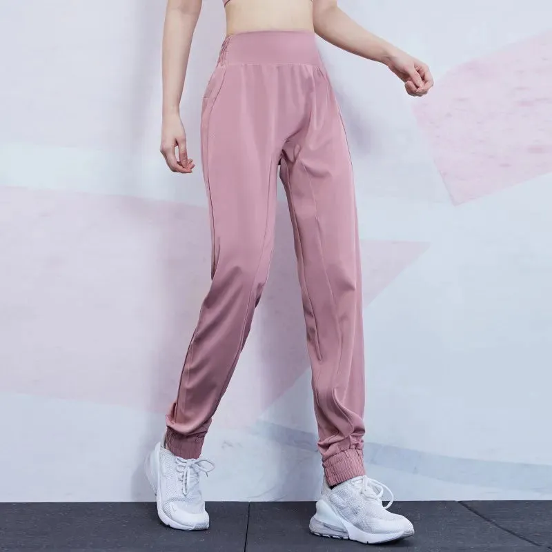 Elastic Waist Fitness Training Loose Solid Sweatpants