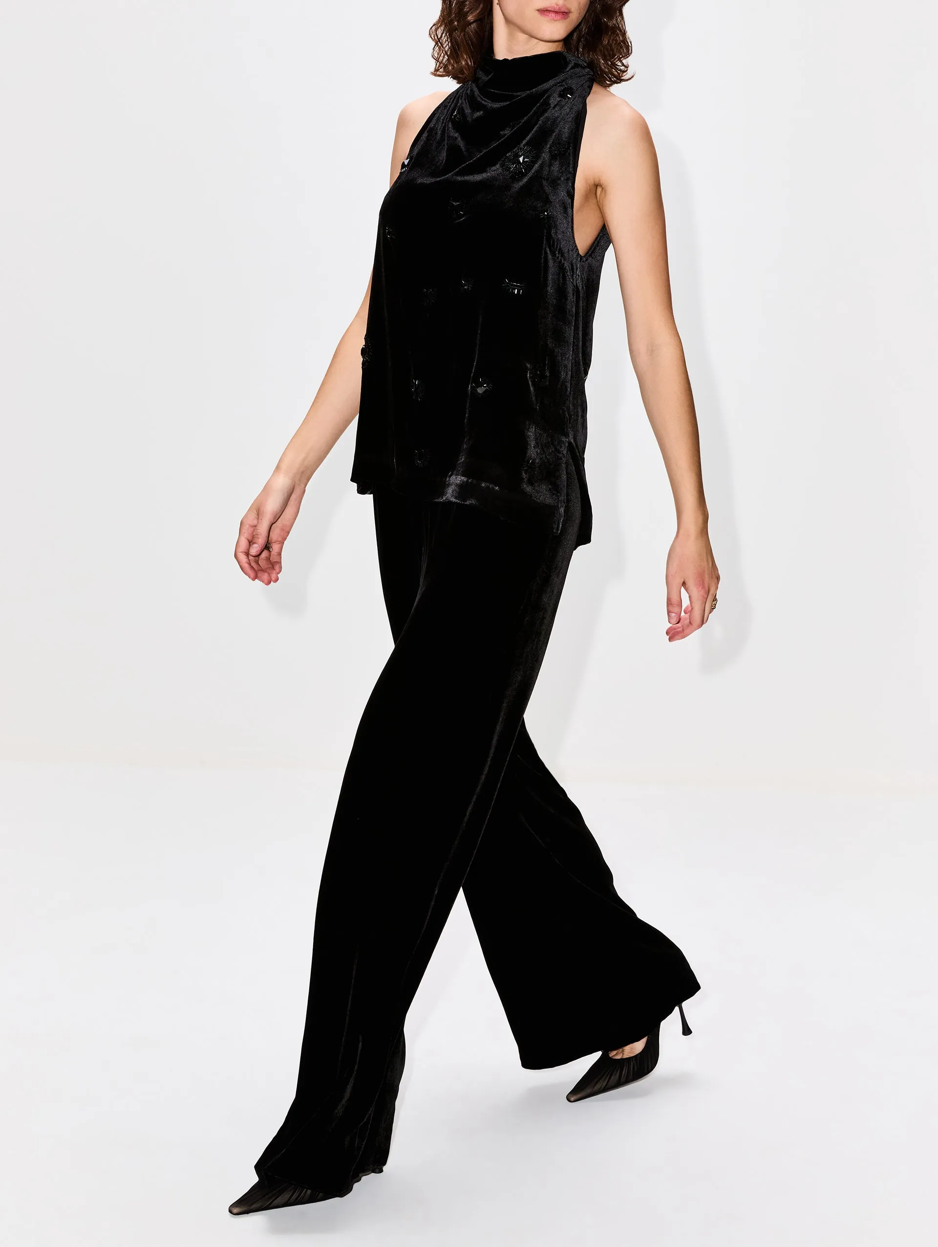 Elasticated Velvet Pant