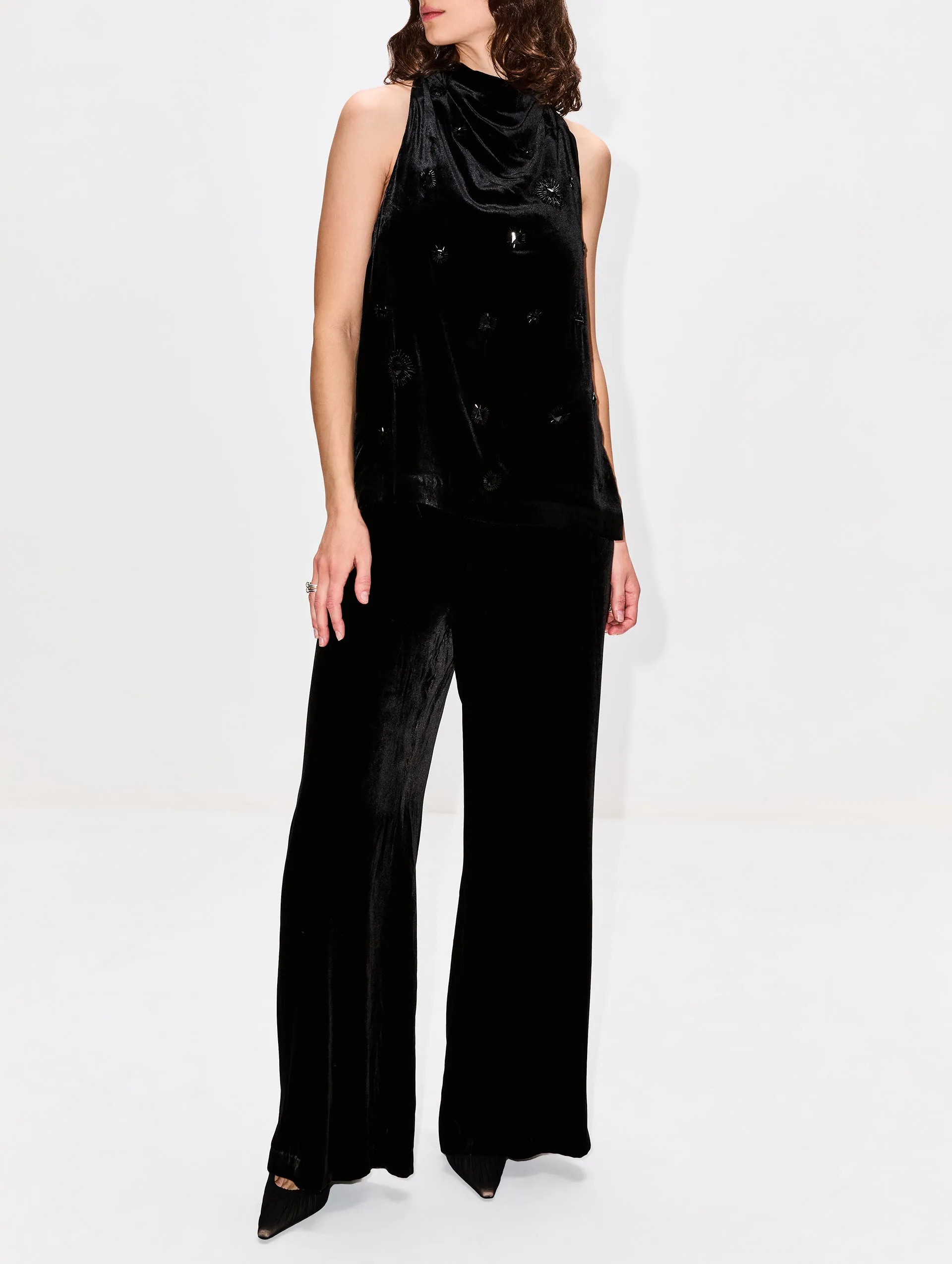 Elasticated Velvet Pant