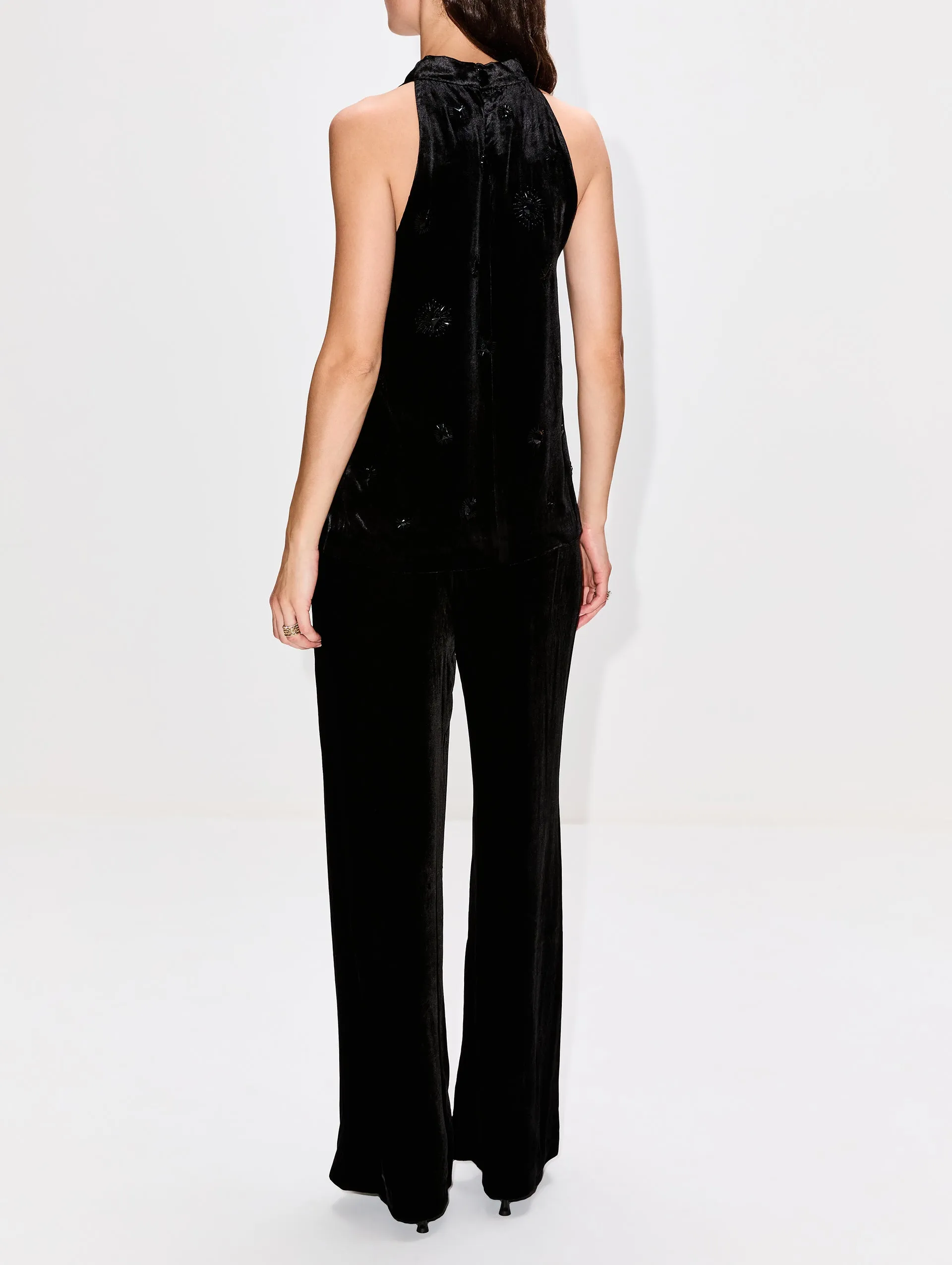 Elasticated Velvet Pant