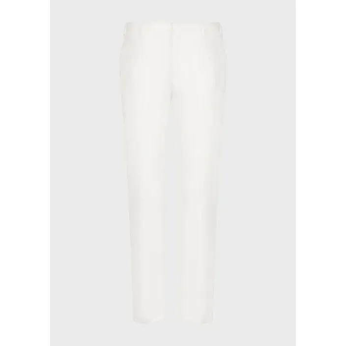 EMPORIO ARMANI LIGHTWEIGHT LYOCELL-BLEND SATIN CHINOS