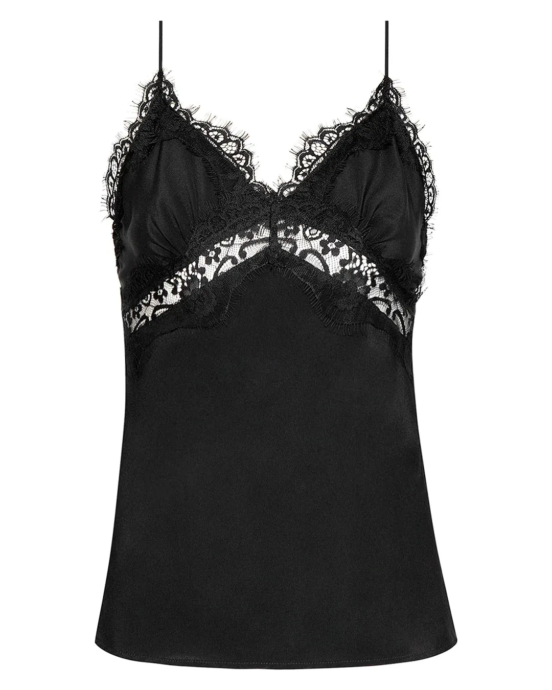 First Taste Of Fame Silk Camisole - Black