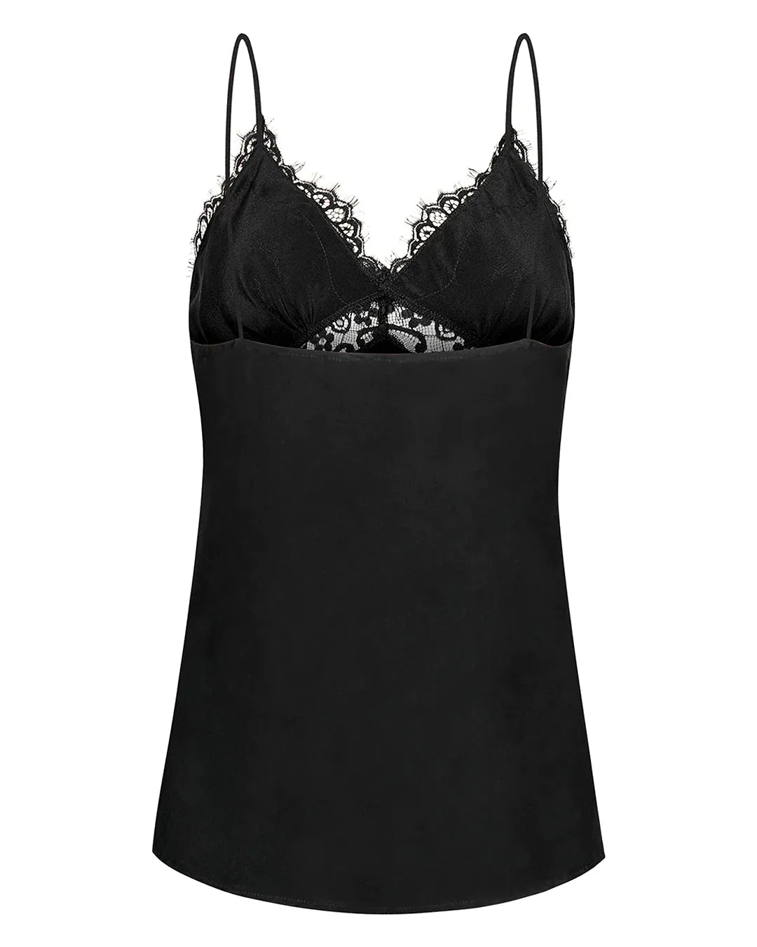 First Taste Of Fame Silk Camisole - Black