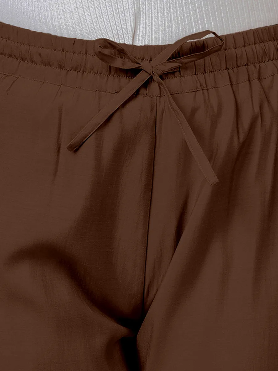 Fiza x Rozaana | Straight Pant in Walnut Brown