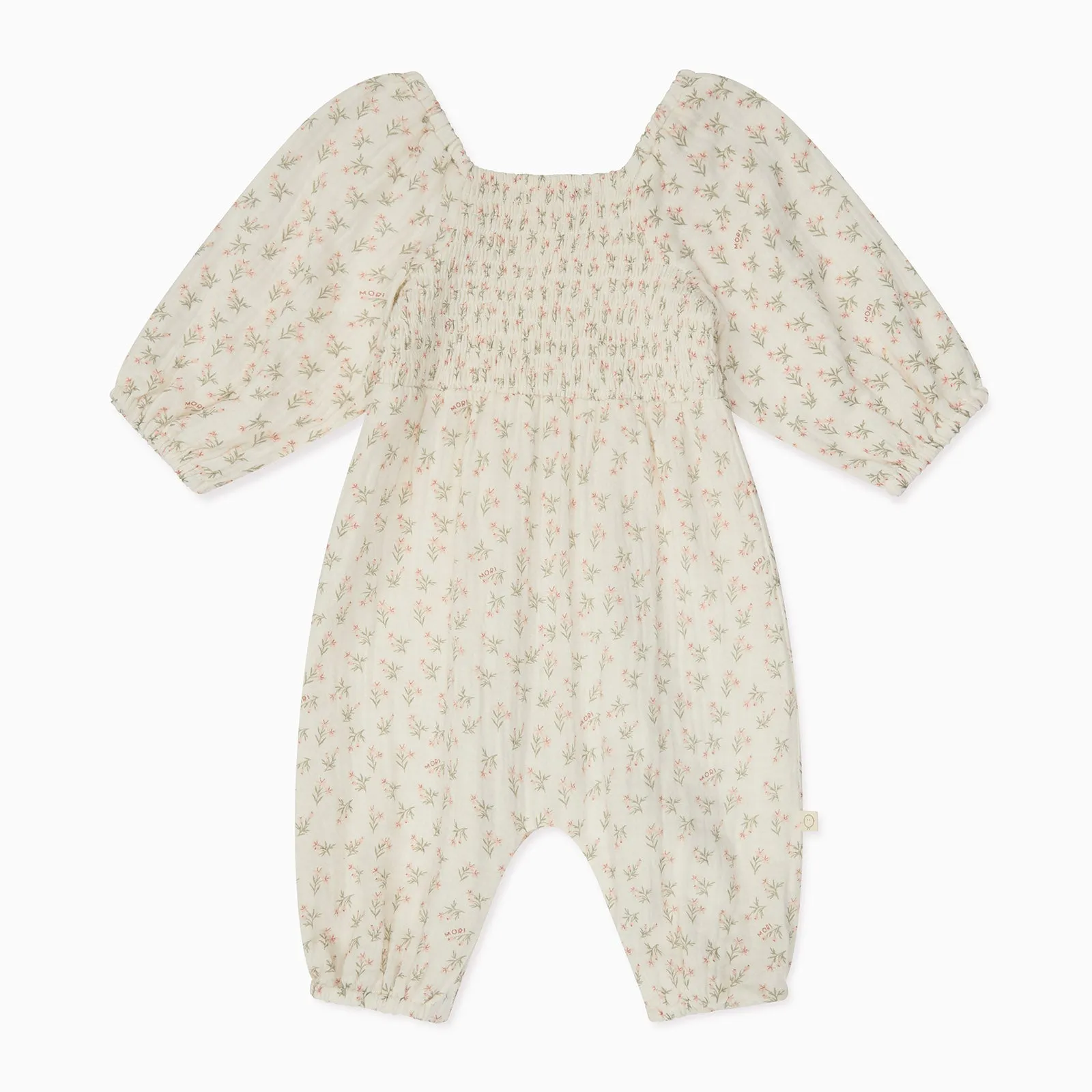 Floral Muslin Smocked Jumpsuit
