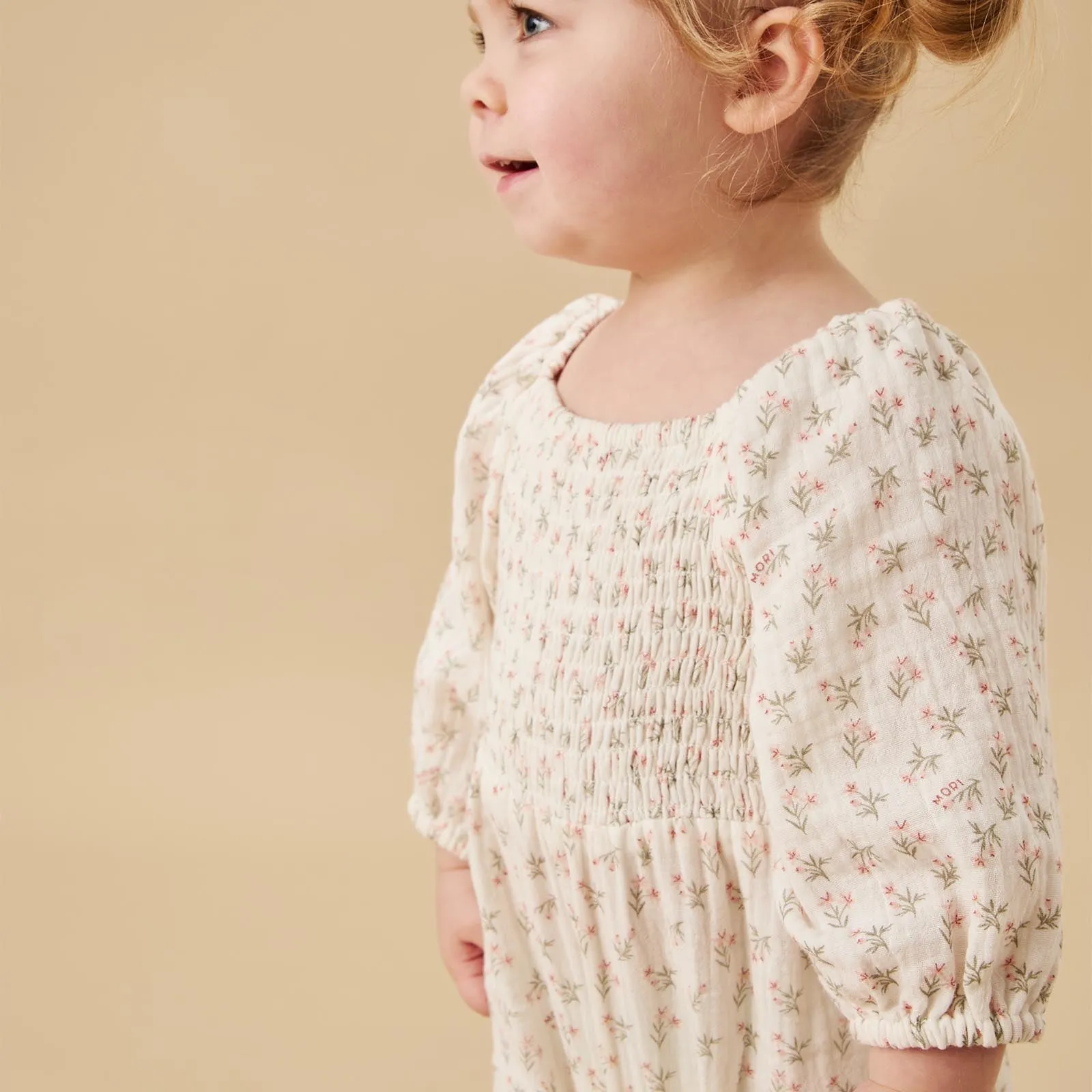 Floral Muslin Smocked Jumpsuit