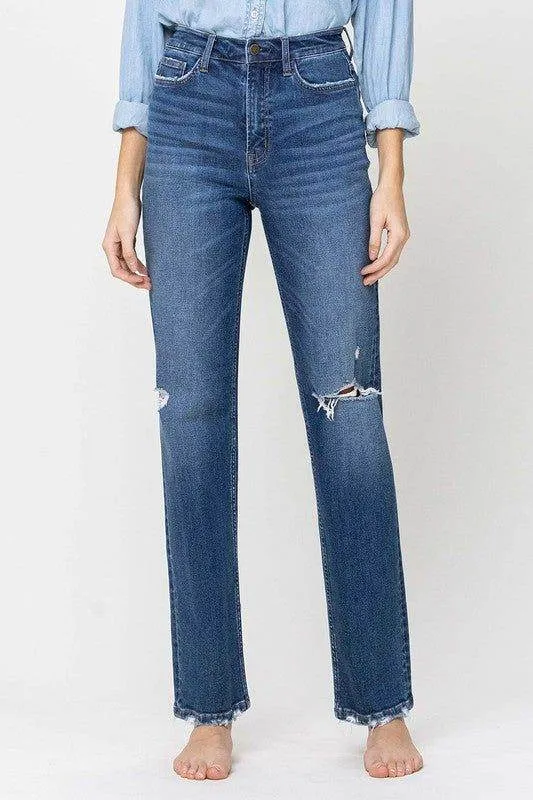 Flying Monkey | Super High Rise Straight Leg Jeans