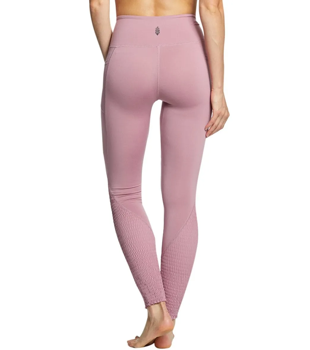 Free People Movement Time Is Now Smocked Leggings With Pockets