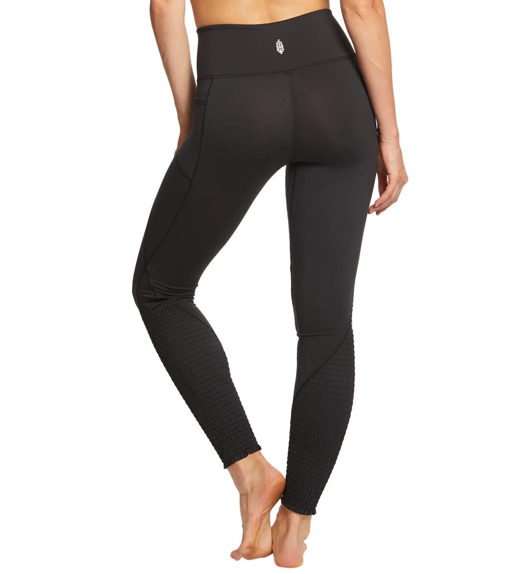 Free People Movement Time Is Now Smocked Leggings With Pockets