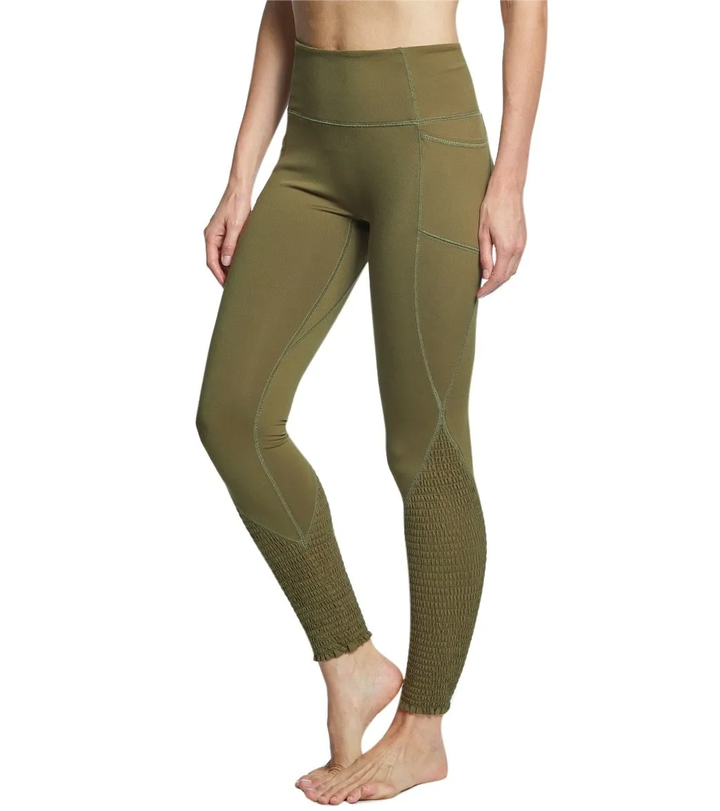 Free People Movement Time Is Now Smocked Leggings With Pockets