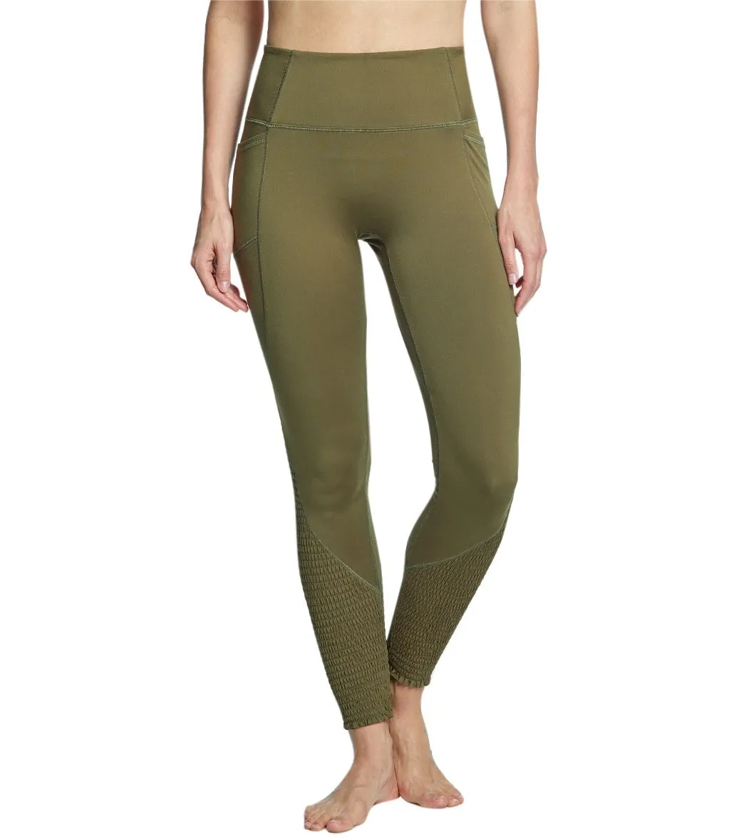 Free People Movement Time Is Now Smocked Leggings With Pockets