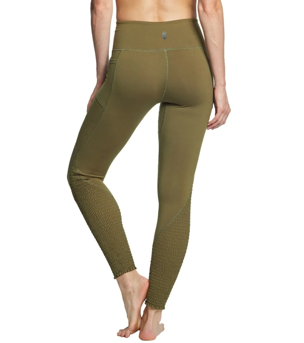 Free People Movement Time Is Now Smocked Leggings With Pockets